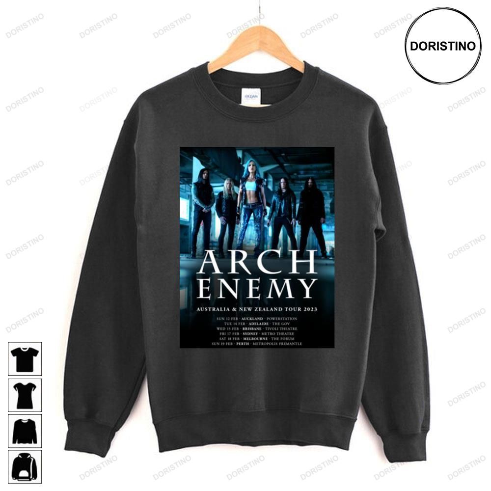 Australia And New Zealand 2023 Tour Arch Enemy Limited Edition T-shirts